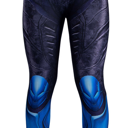 Blue Beetle Jaime Reyes Kids Jumpsuit with Mask Cosplay Costumes