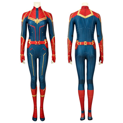 Captain Marvel Carol Danvers Digital Printed Female Jumpsuit Cosplay Costumes