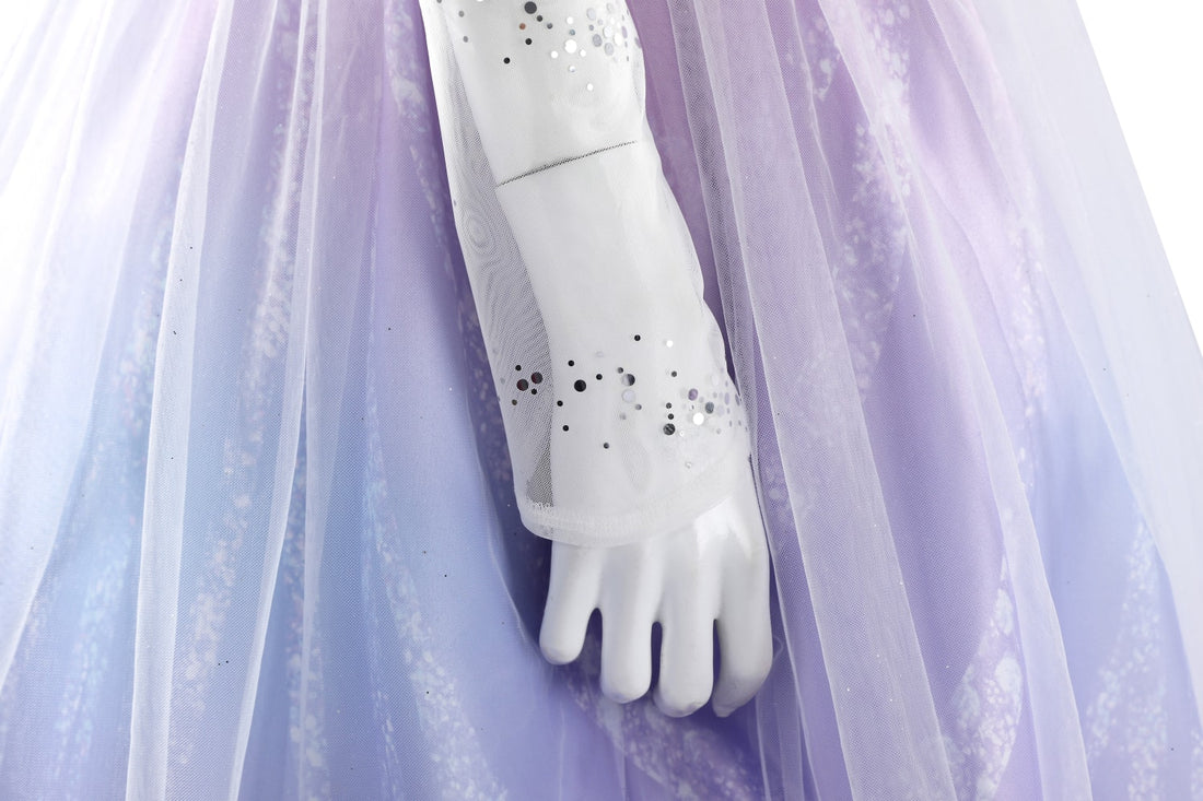 Wicked: For Good Part Two Galinda Dress with Crown Cosplay Costumes