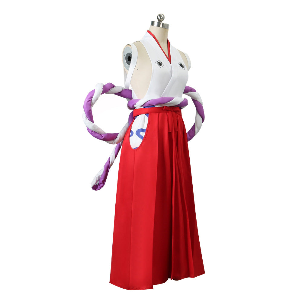 Anime Navigation Yamato Red White Kimono Fullset Cosplay Costumes
