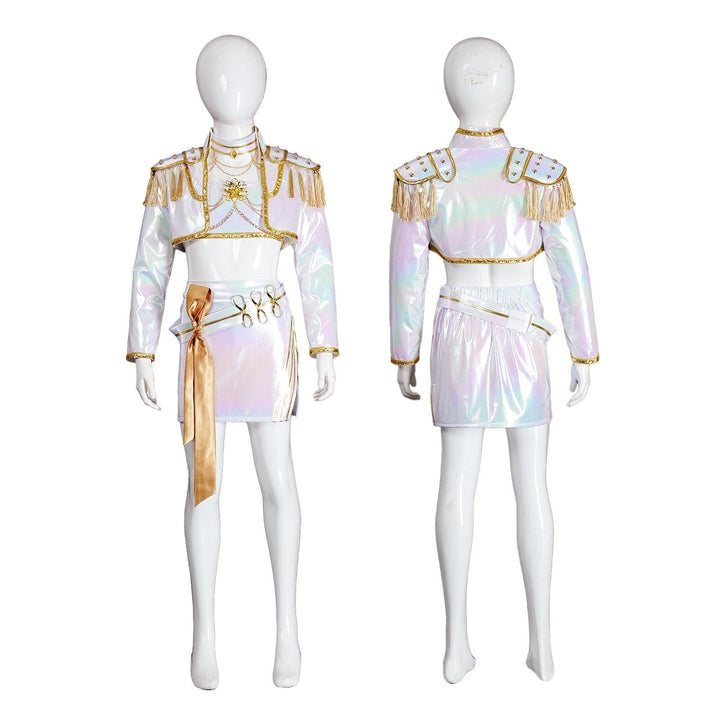 KPop Demon Hunters Rumi Zoey Mira Iridescent Leather Cosplay Costumes