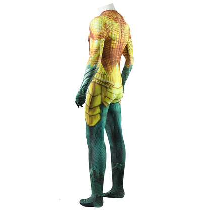 Aquaman and the Lost Kingdom Movie Arthur Curry Golden Jumpsuit Cosplay Costume