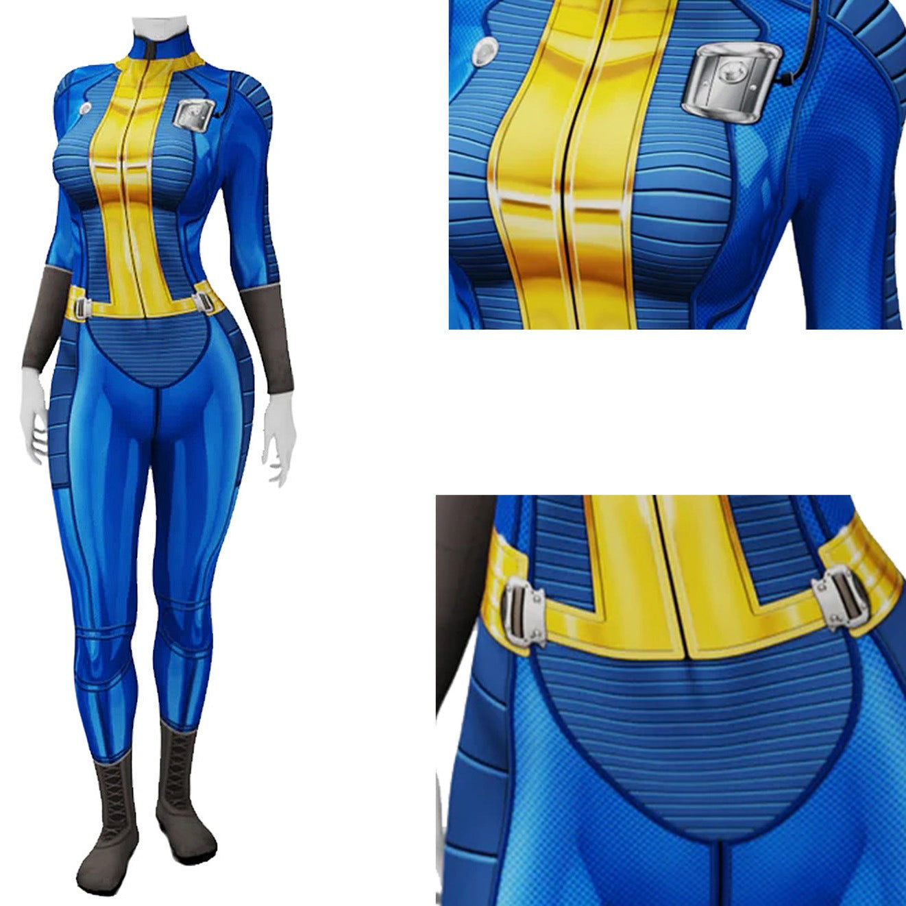 Game Fallout Vault #111 Sheltersuit Female Jumpsuit Cosplay Costumes