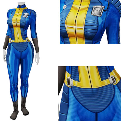 Game Fallout Vault #111 Sheltersuit Female Jumpsuit Cosplay Costumes