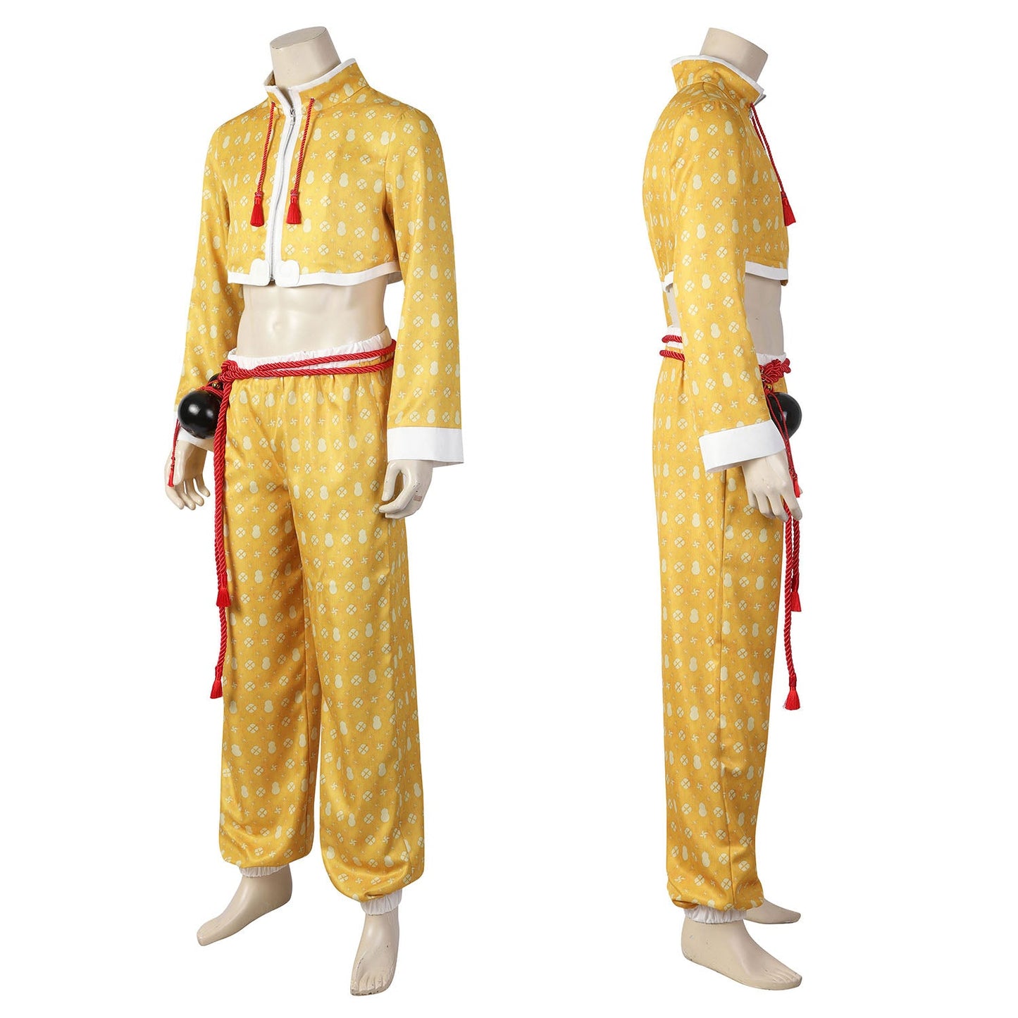 Street Fighter 6 Jamie Male Yellow Cosplay Costumes