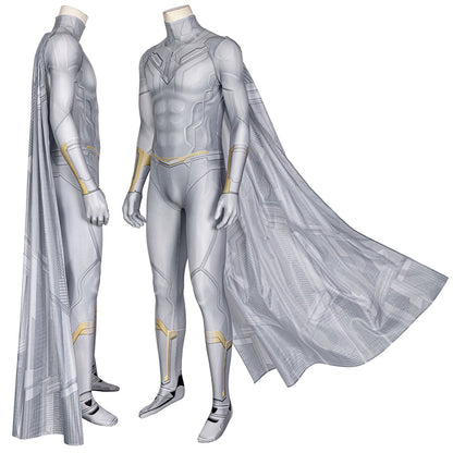 Wanda Vision White Vision Male Jumpsuit with Cloak Cosplay Costumes