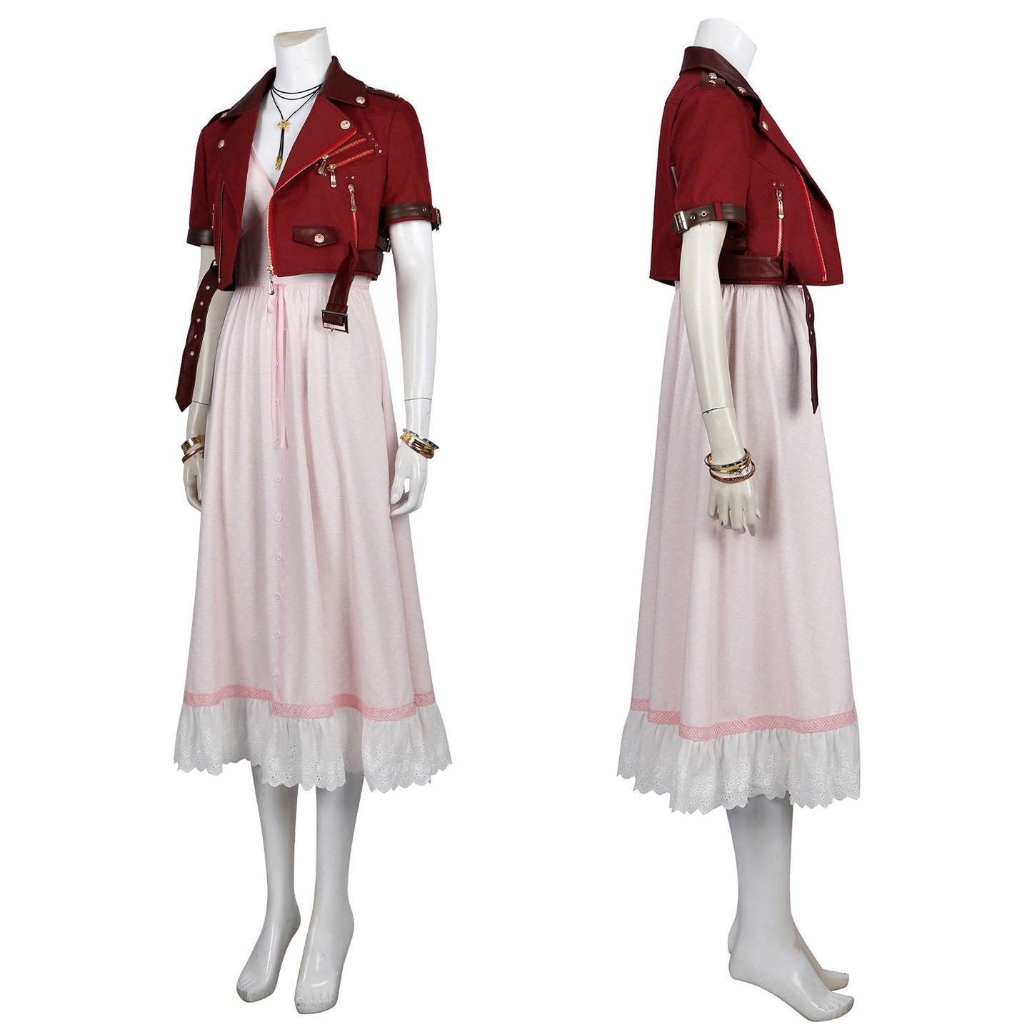 Final Fantasy VII FF7 Aerith Gainsborough Female Cosplay Costumes