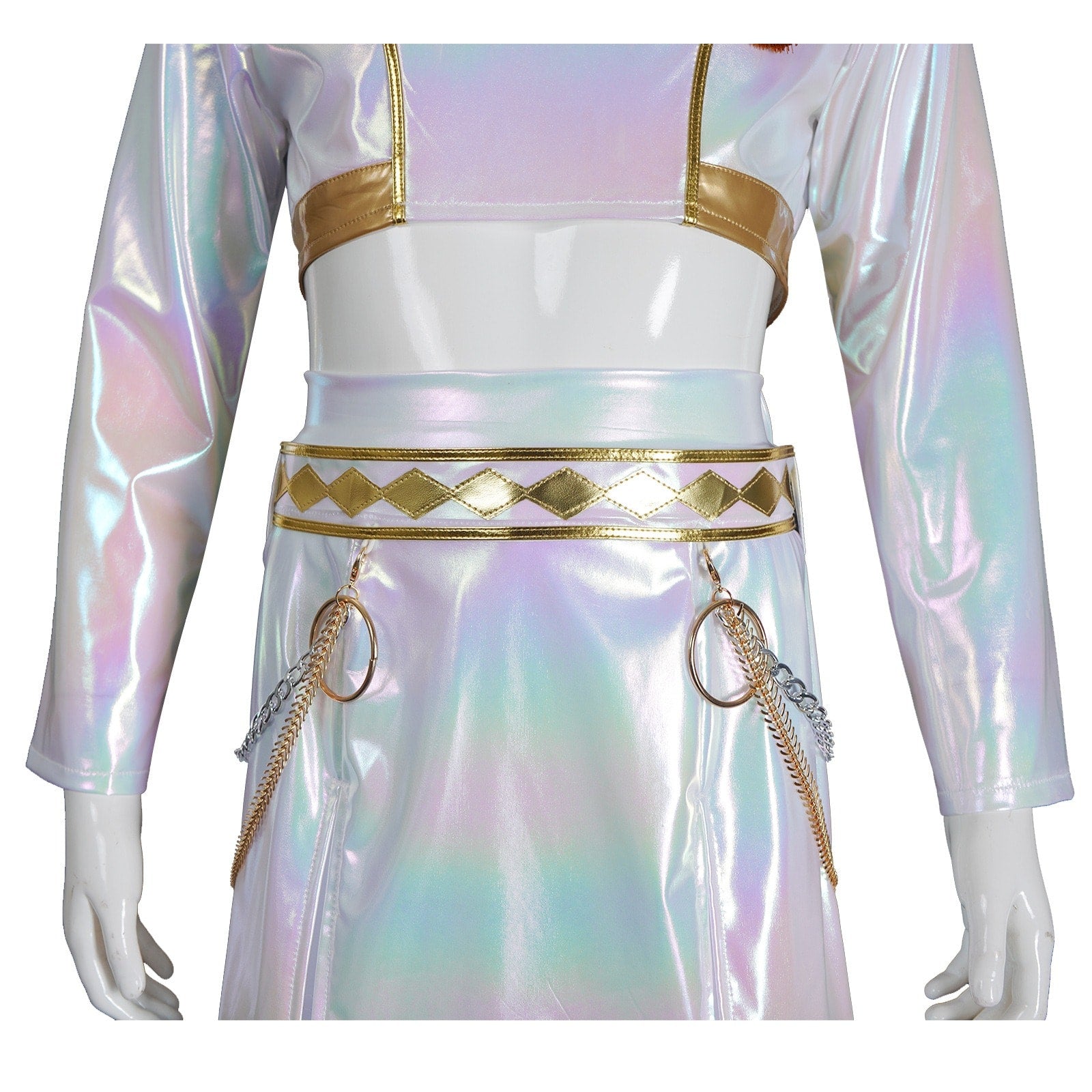 KPop Demon Hunters Rumi Zoey Mira Iridescent Leather Cosplay Costumes