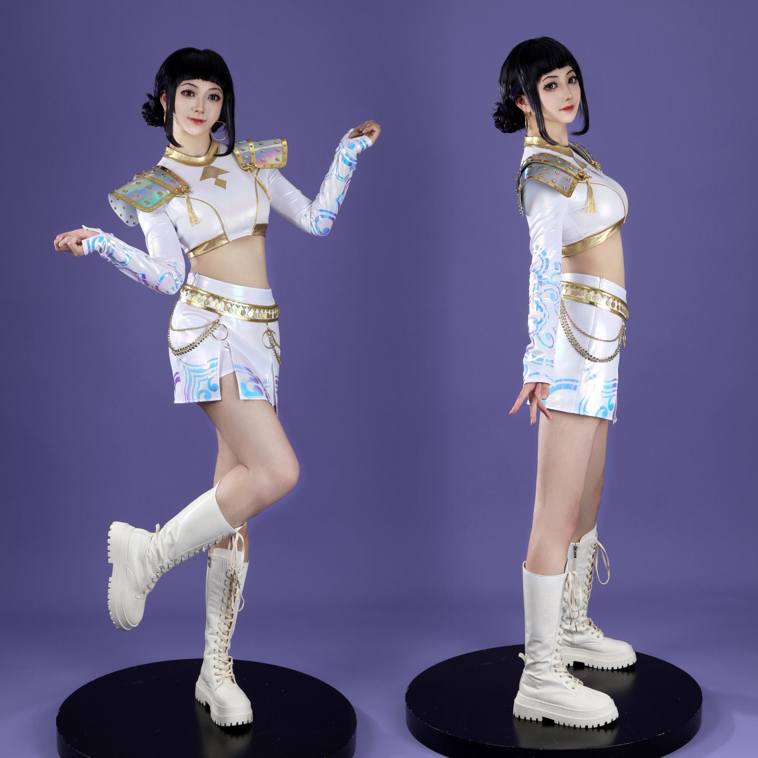 KPop Demon Hunters Zoey White Stage Outfit Cosplay Costumes