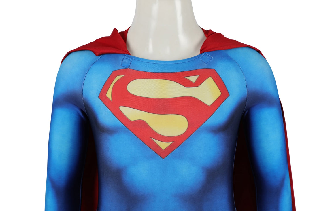 Superman 1978 Moive Christopher Reeve Kids Jumpsuit Cosplay Costumes