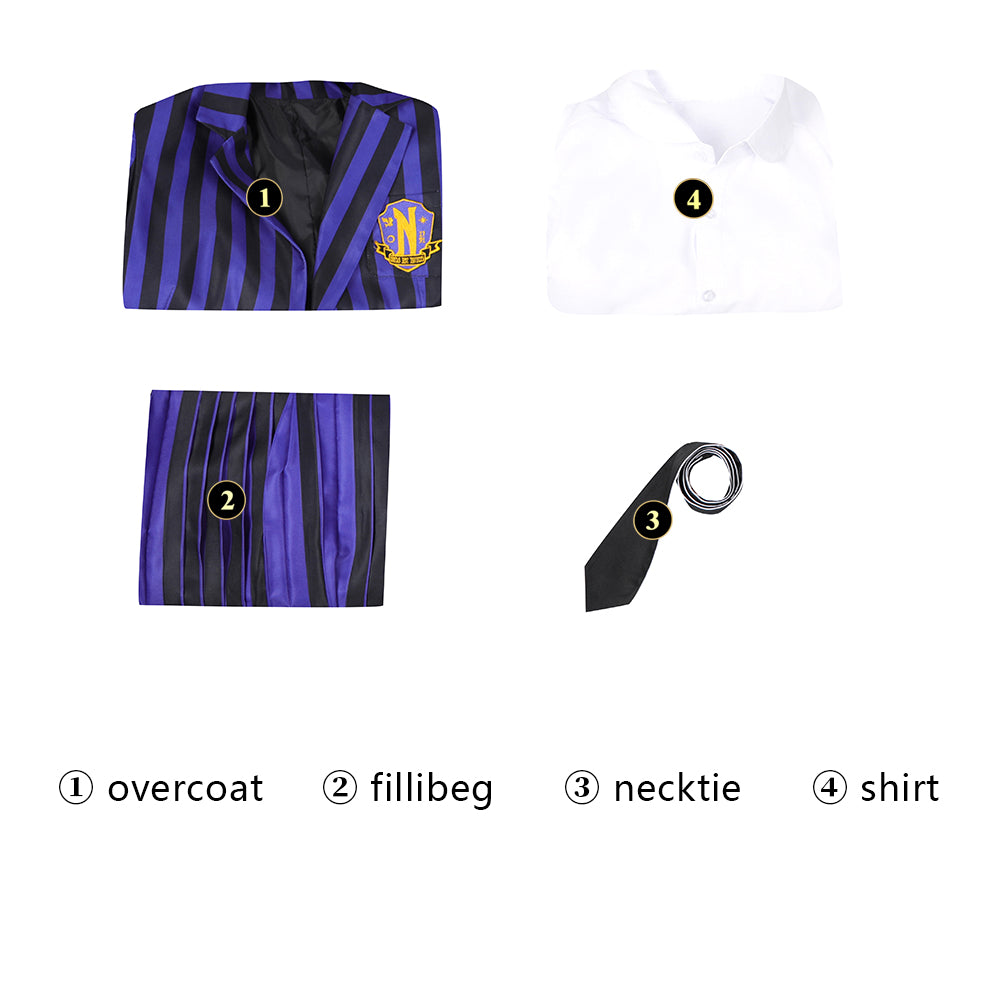 Wednesday 2 The Addams Family Nevermore Academy Uniform Enid Sinclair Bianca Barclay Costumes