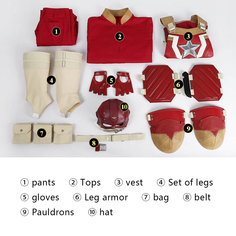 Thunderbolts Red Guardian Full Set Top Level Cosplay Costumes