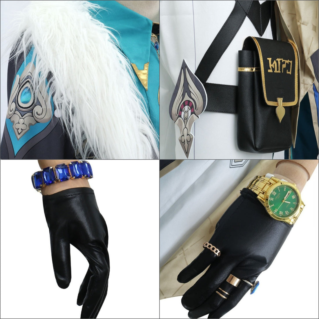 Honkai: Star Rail Aventurine Fullset Glasses Watch Cosplay Costumes