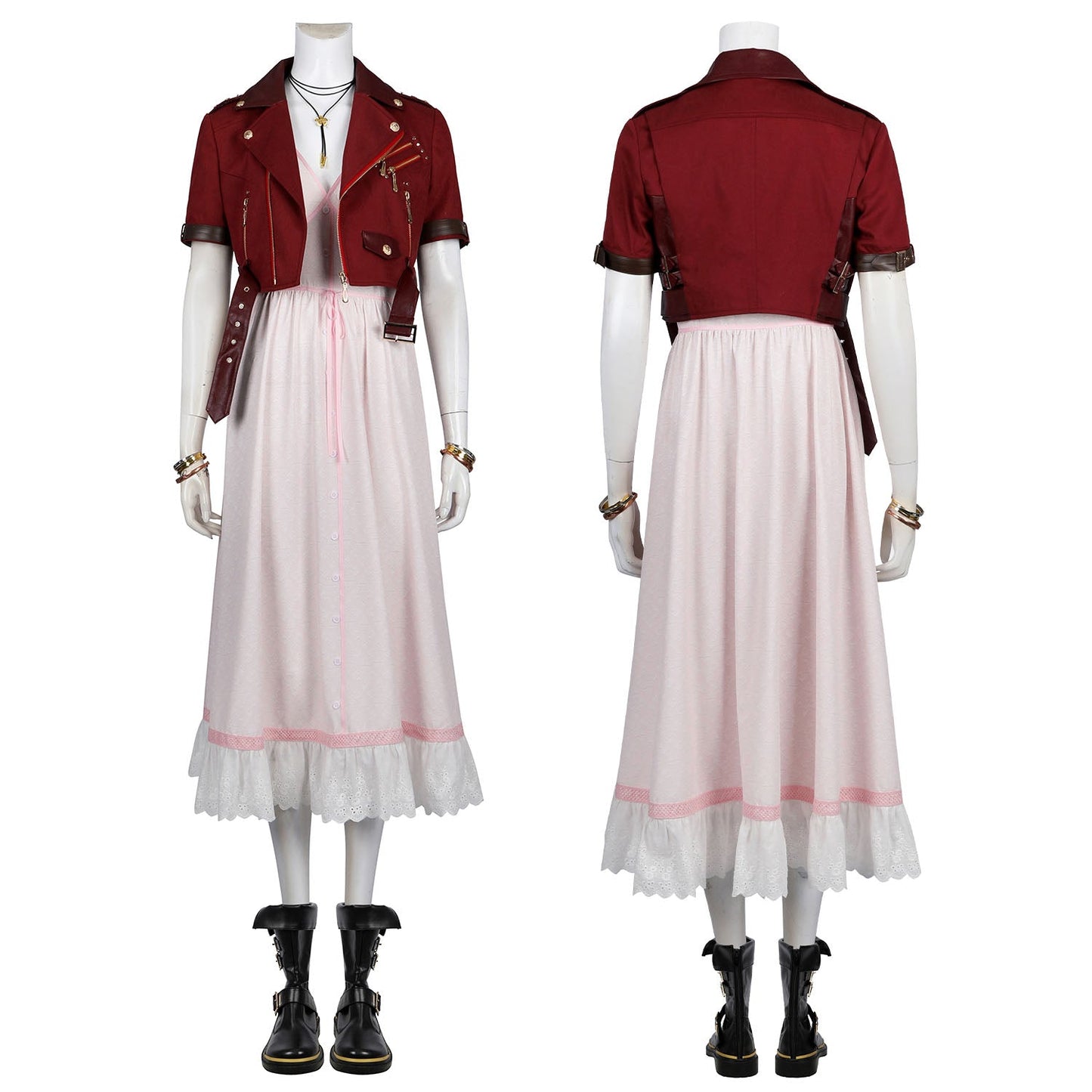 Final Fantasy VII FF7 Aerith Gainsborough Female Cosplay Costumes