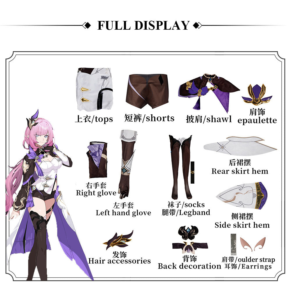 honkai impact 3 elysia female full set cosplay costume