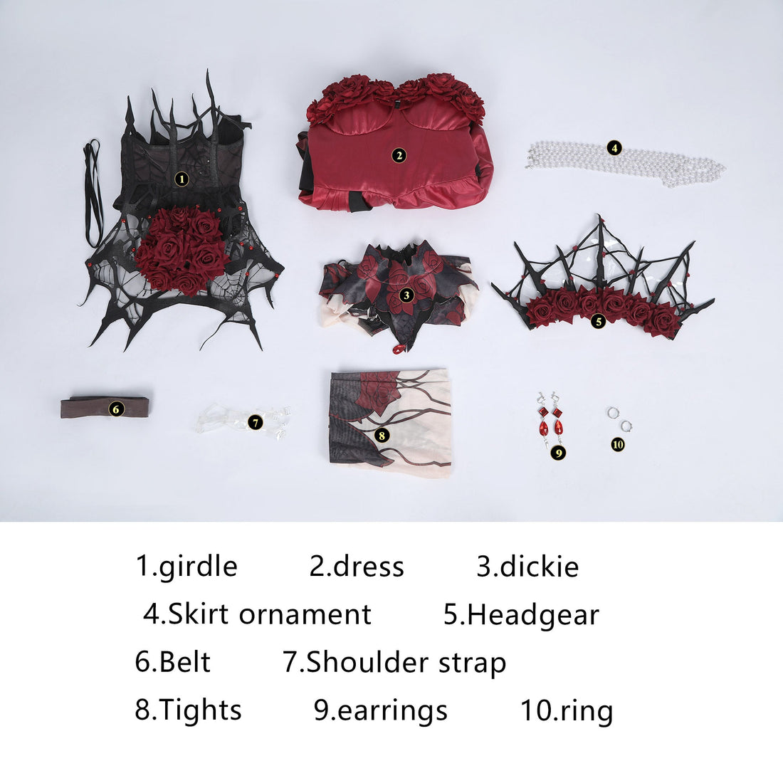 Identity V Bloody Queen Mary Full Set Cosplay Costumes