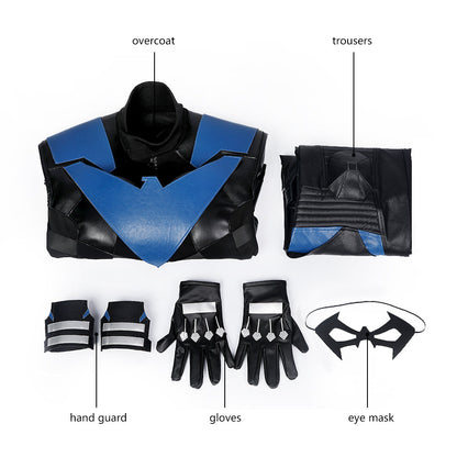 Batman Gotham Knight Nightwing Battle Outfit Male Cosplay Costumes