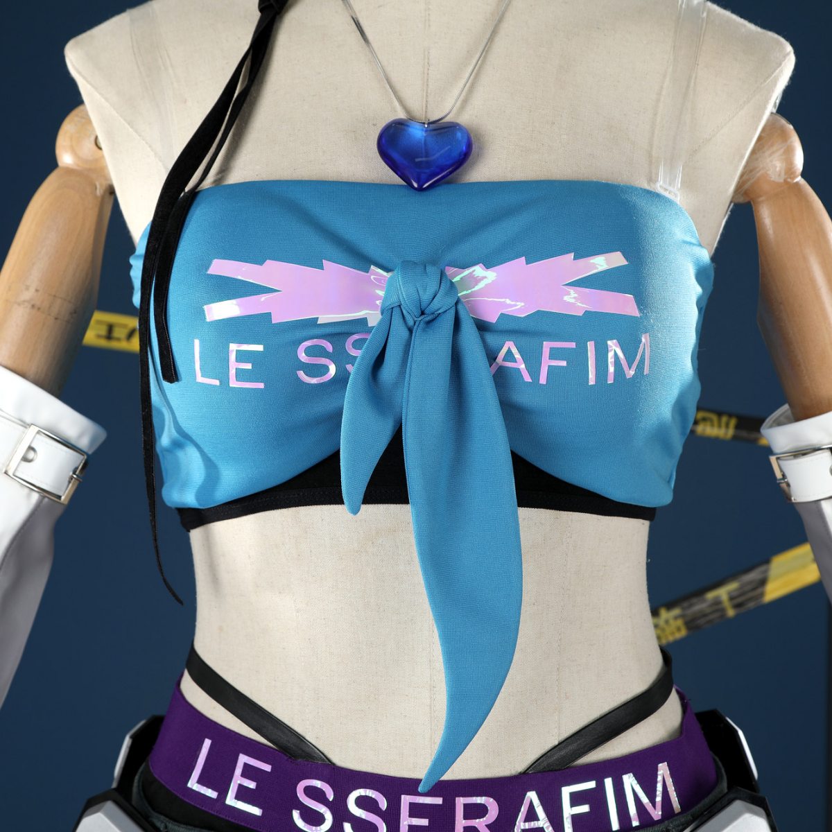 Overwatch 2 X LE SSERAFIM FEARLESS D.VA Blue Cosplay Costumes