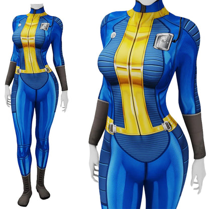 Game Fallout Vault #111 Sheltersuit Female Jumpsuit Cosplay Costumes