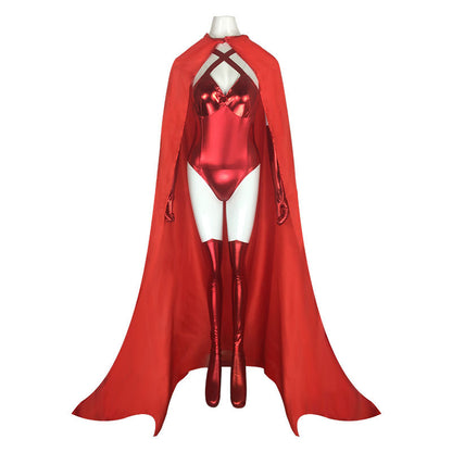 Wanda Vision Wanda Maximoff Scarlet Witch Cosplay Costume With Cloak