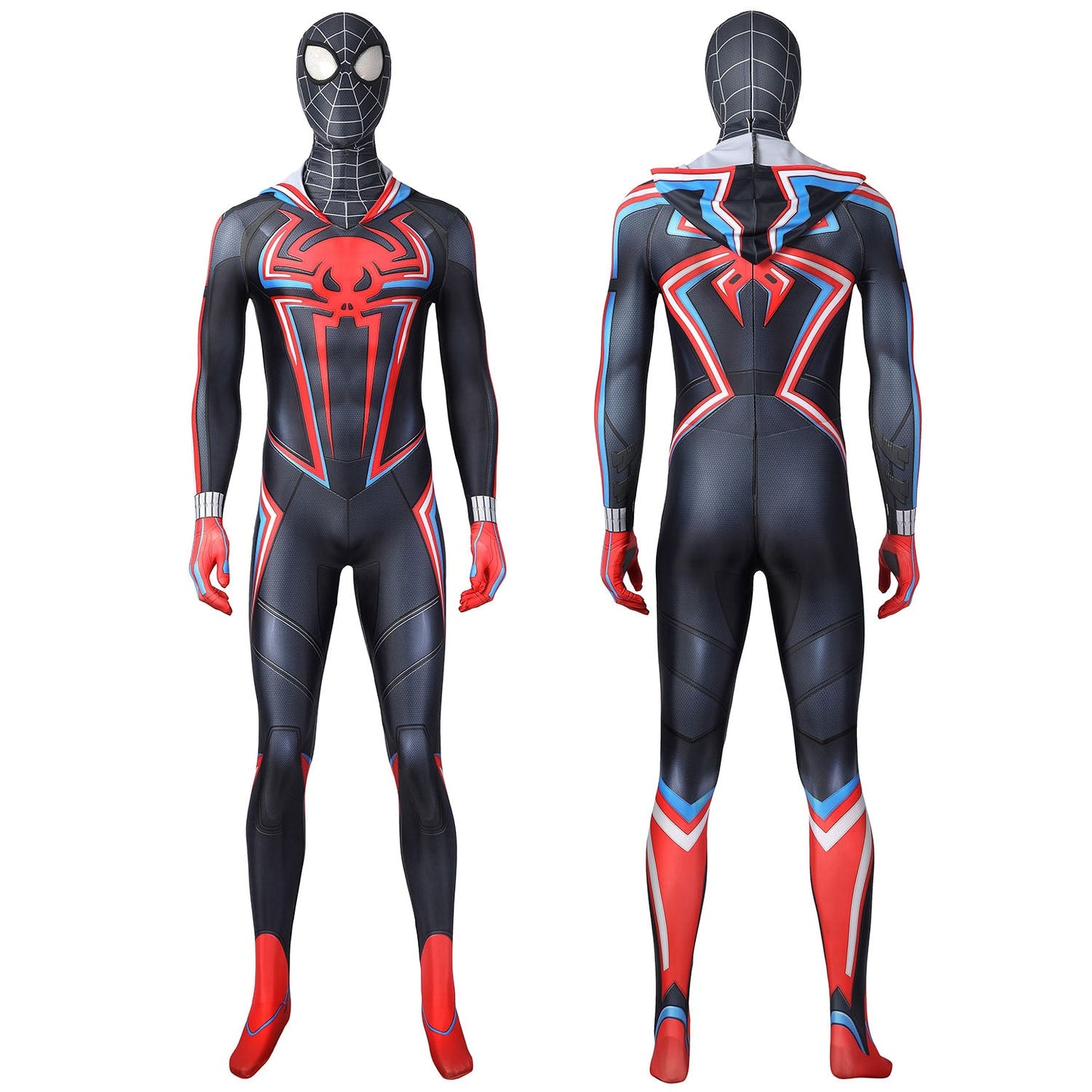 Spider-Man Miles Morales 2099 Suit Male Hoodie Jumpsuit Cosplay Costumes