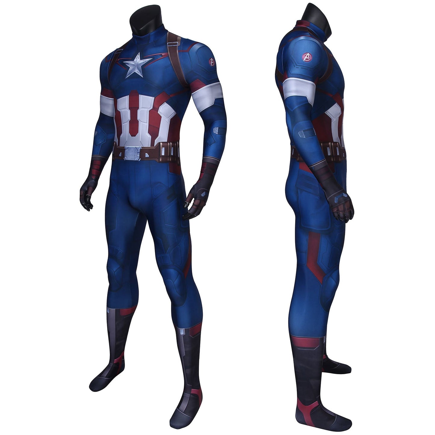 Avengers 2: Age of Ultron Captain America Steven Rogers Male Jumpsuit Cosplay Costumes