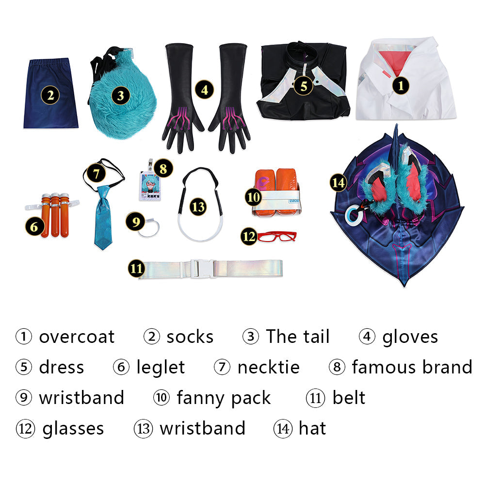 LOL Battle Bunny Aurora Full Set Outfit Female Cosplay Costumes