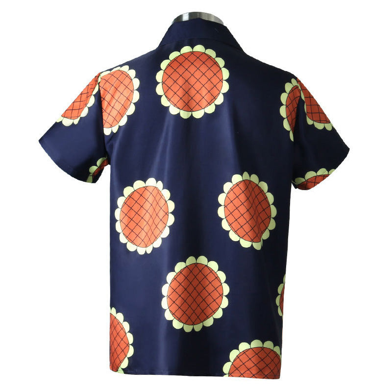 Anime Navigation Monkey D. Luffy Sunflower T-shirt Cosplay Costumes