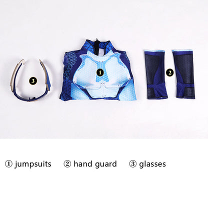 The Boys A-train Kids Jumpsuit with Glasses Cosplay Costumes