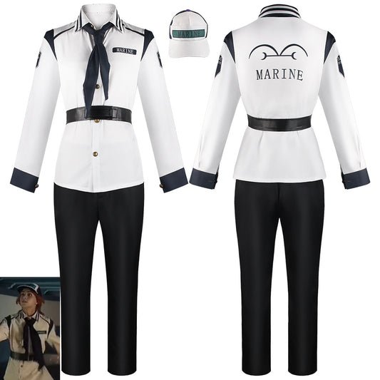 ONE PIECE Movie Season 1 Koby Navy Uniform Full Set Cosplay Costumes