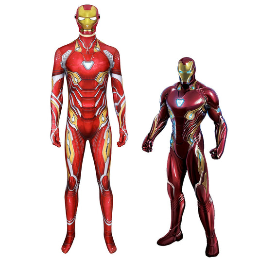 Avengers Iron Man Tony Stark Nanotech suit Male Jumpsuit Cosplay Costumes