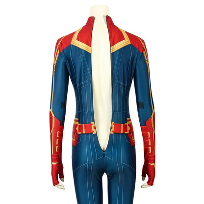 Captain Marvel Carol Danvers Digital Printed Female Jumpsuit Cosplay Costumes