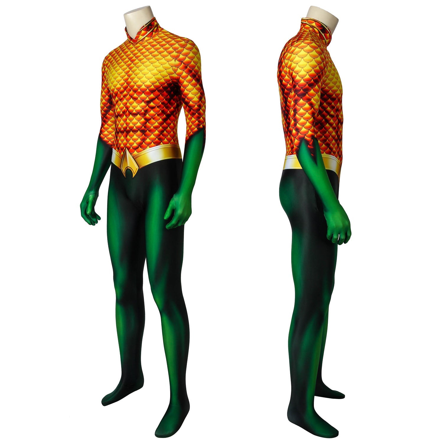 Aquaman Classic Version Arthur Curry Male Jumpsuit Cosplay Costumes