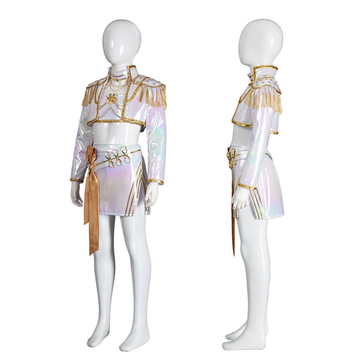 KPop Demon Hunters Rumi Zoey Mira Iridescent Leather Cosplay Costumes