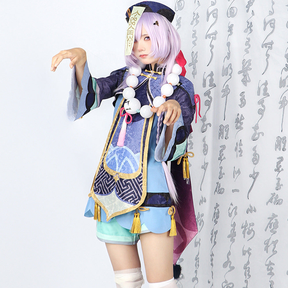 genshin impact qiqi cryo loli adult full set cosplay costume