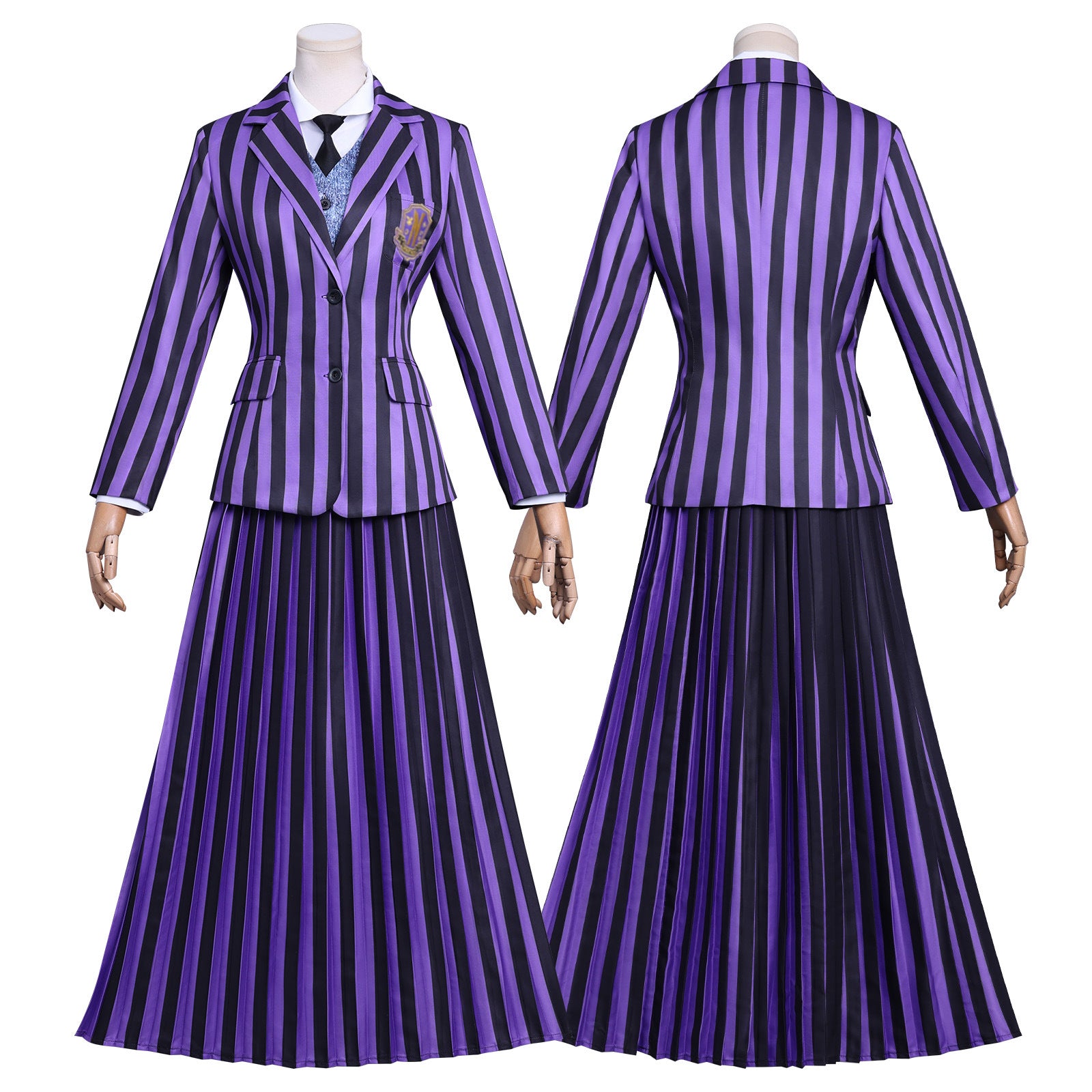 Wednesday 2 Addams Nevermore Academy Purple Uniform Adult Kids Costumes