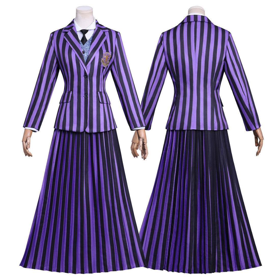 Wednesday 2 Addams Nevermore Academy Purple Uniform Adult Kids Costumes