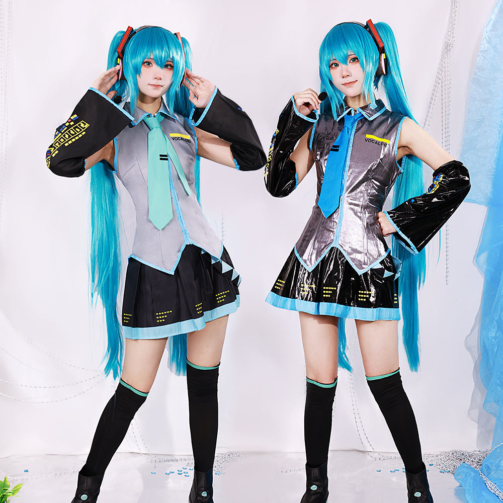 hatsune miku patent leather official jk adult full set cosplay costume