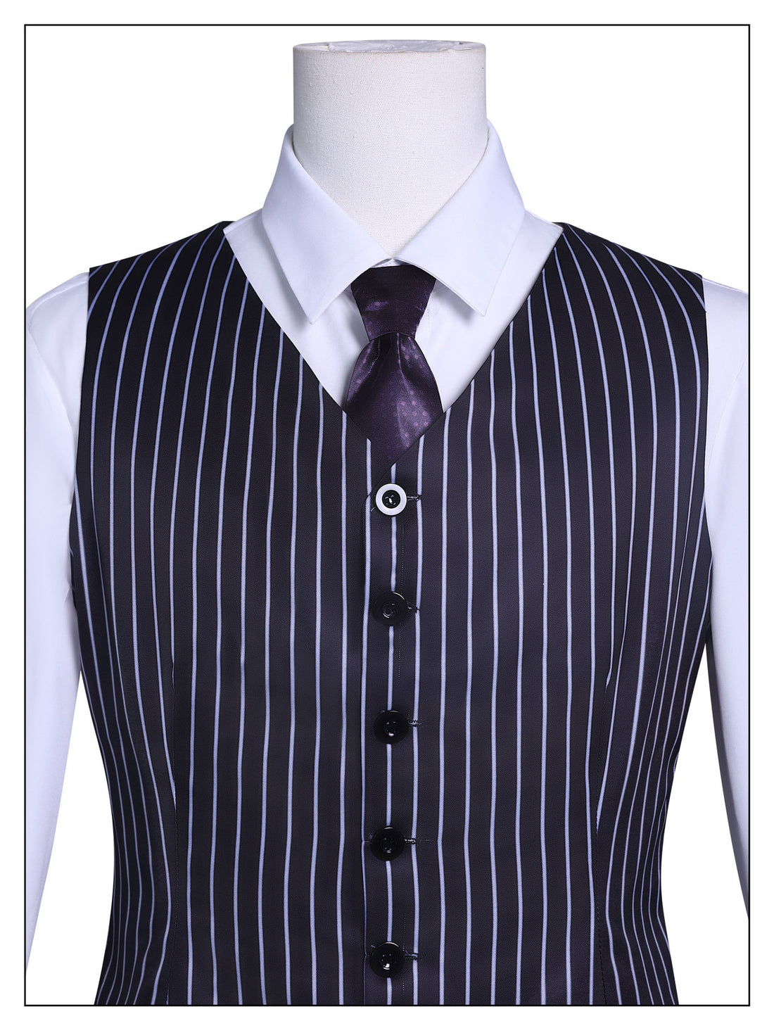 Wednesday 2 Gomez Addams Striped Suit Male Cosplay Costumes