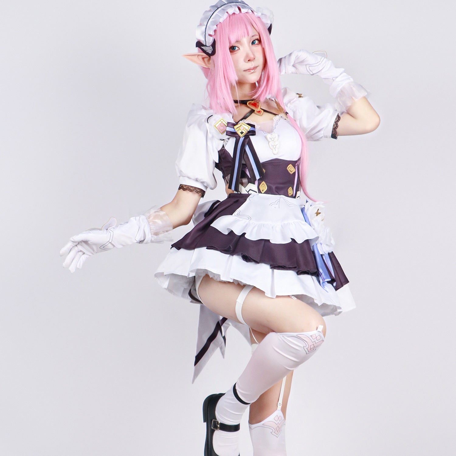 honkai impact 3 elysia maid outfit adult cosplay costume