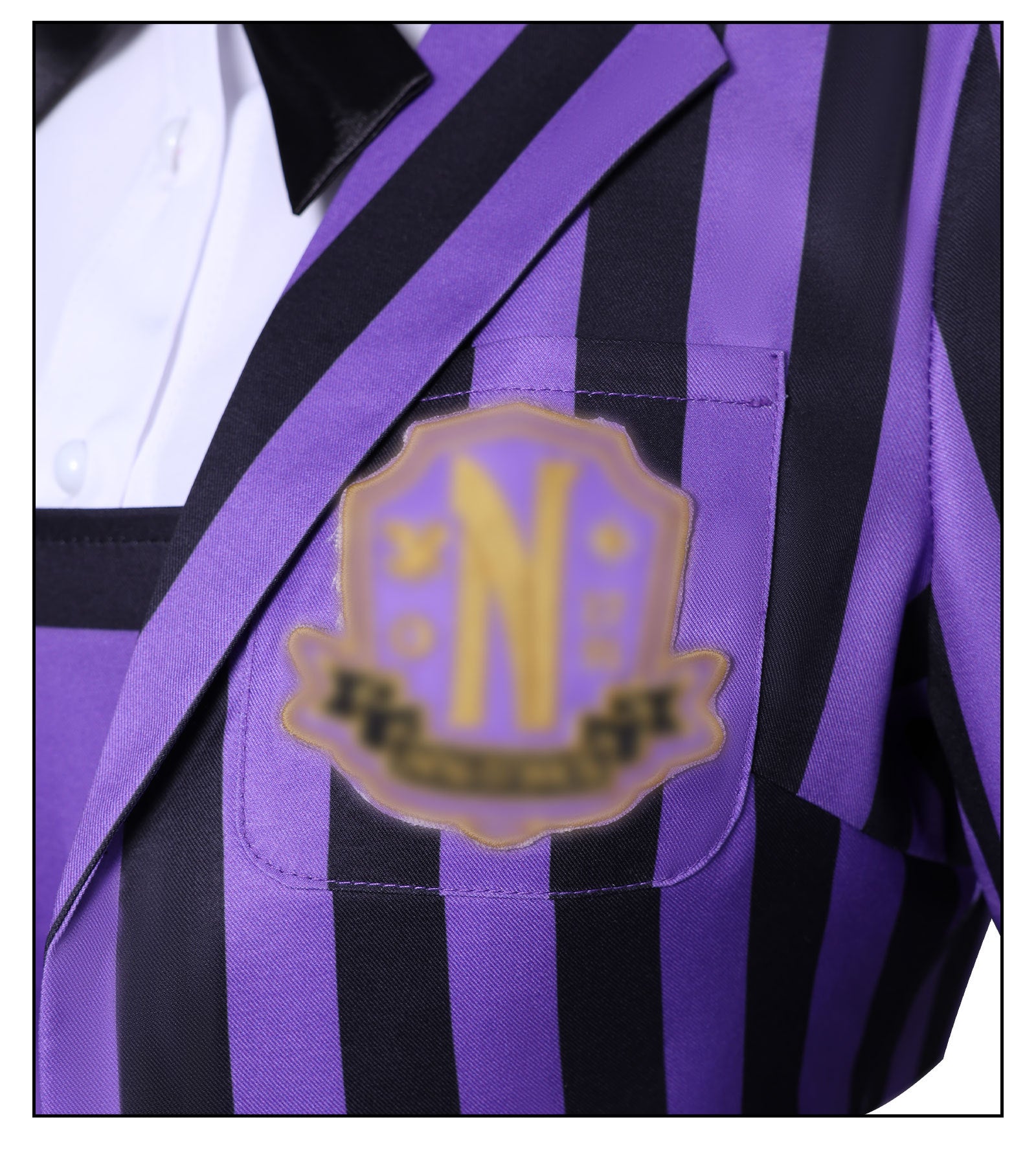 Wednesday 2 Addams Nevermore Academy Purple Short Uniform Adult Kids Costumes