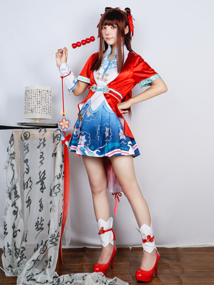 honor of kings xi shi skin linglong and delicate flavor cosplay costume