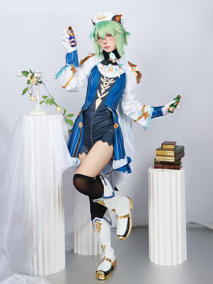 genshin impact sucrose knights of favonius full set cosplay costume