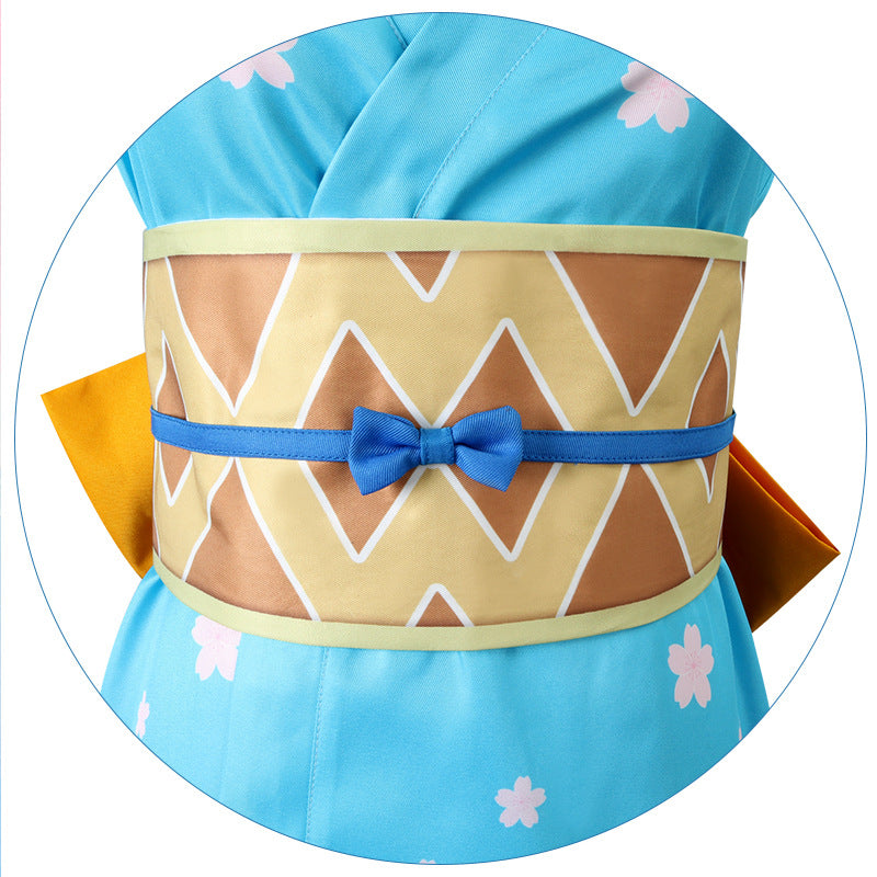 Anime Navigation Nami Kimono Blue Pajamas Fullset Cosplay Costumes