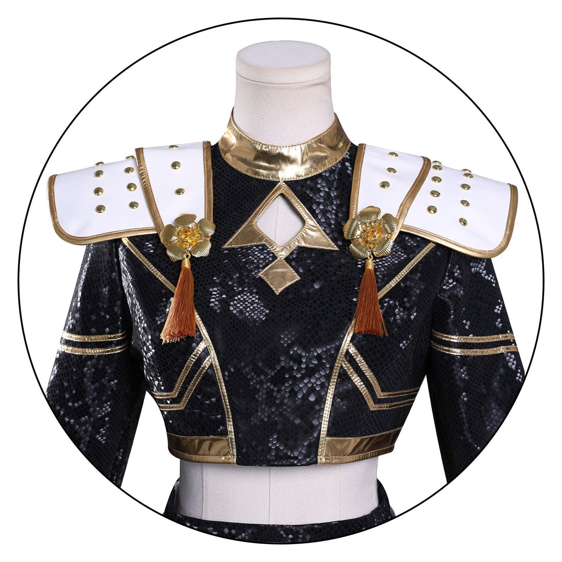 KPop Demon Hunters Zoey Black Gold Outfit Adult Kids Cosplay Costumes