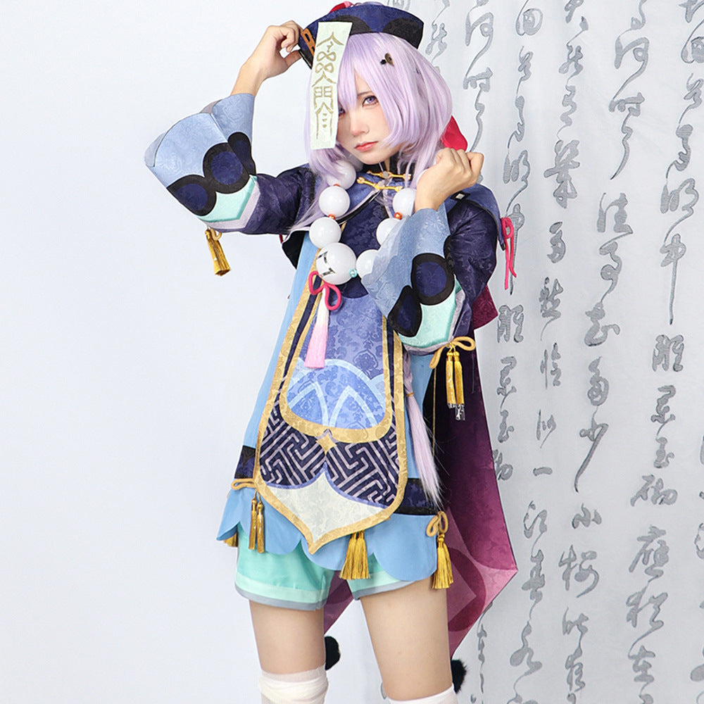 genshin impact qiqi cryo loli adult full set cosplay costume