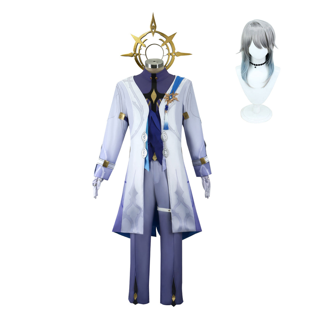 Honkai: Star Rail Sunday White Blue Outfit Carnival Cosplay Costumes