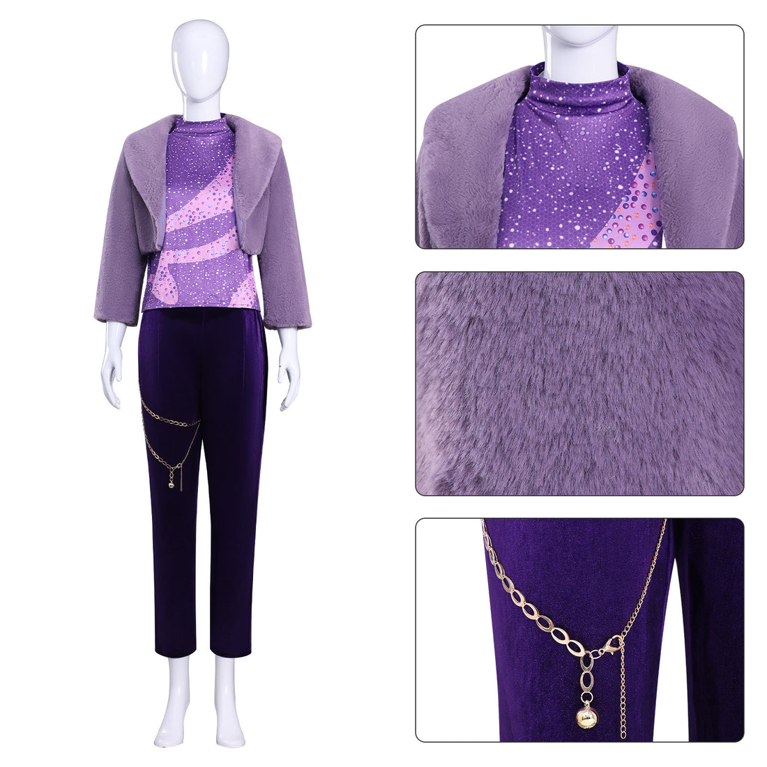 Zoo 2 Non-Mammalians Rise Gazelle Purple Wool Outfit Cosplay Costumes