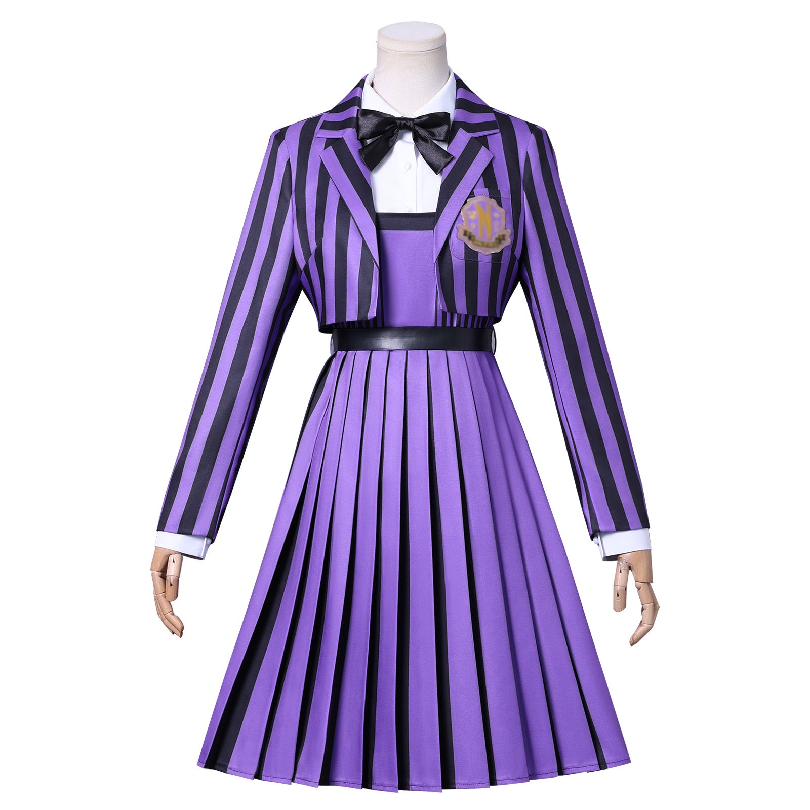 Wednesday 2 Addams Nevermore Academy Purple Short Uniform Adult Kids Costumes