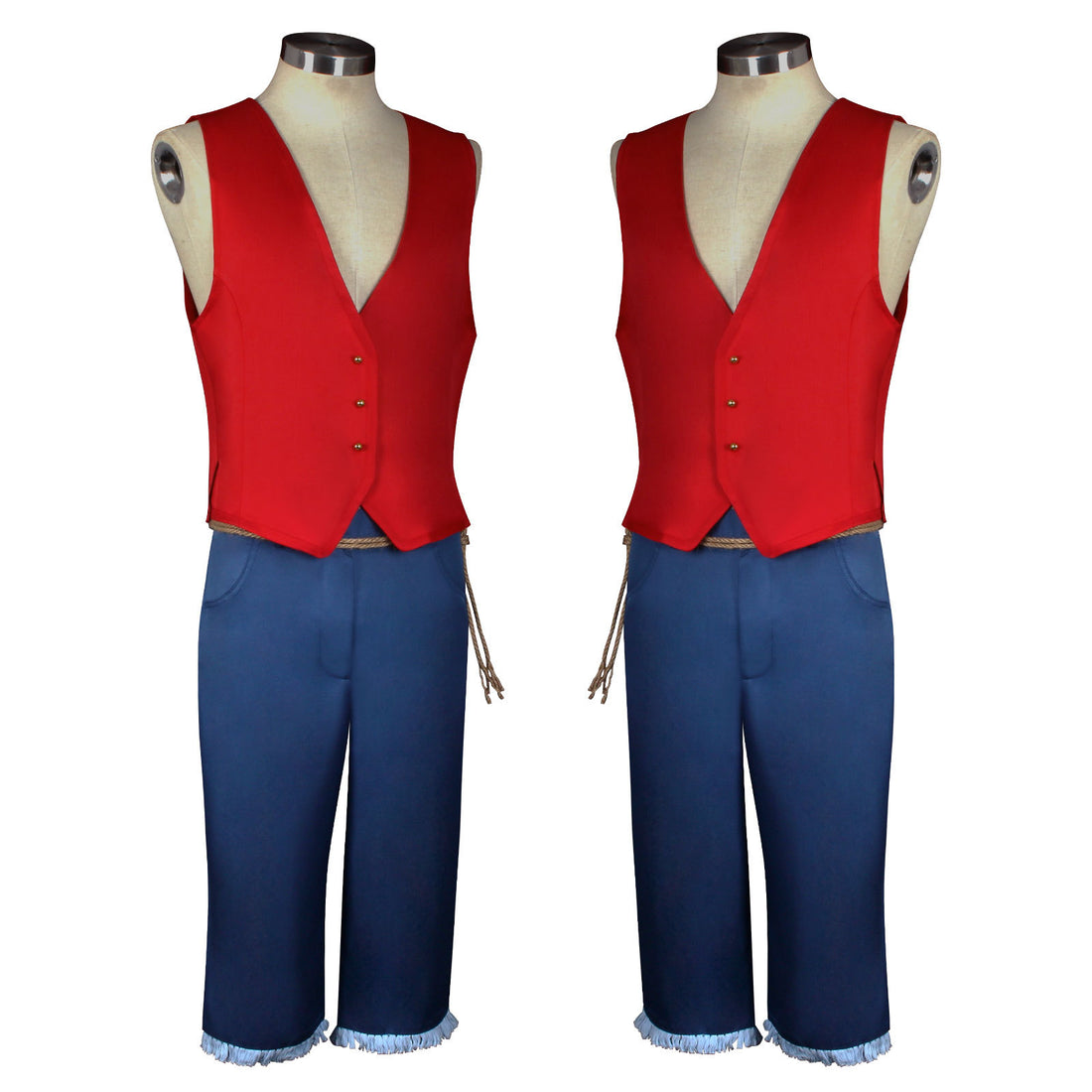 Anime Navigation Film Monkey D. Luffy Red Vest Cosplay Costumes